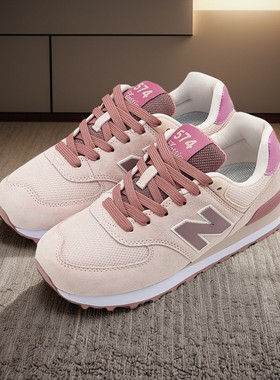 新百伦官方正品574粉色n字女鞋休闲运动鞋秋季新款复古男鞋跑步鞋