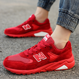 新百伦官方正品580本命年红色男鞋休闲运动女鞋情侣款大红色鞋子