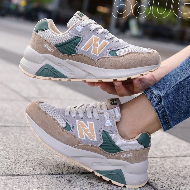 n字鞋官方正品580女士休闲运动鞋春季新款真皮n字女鞋减震跑步鞋