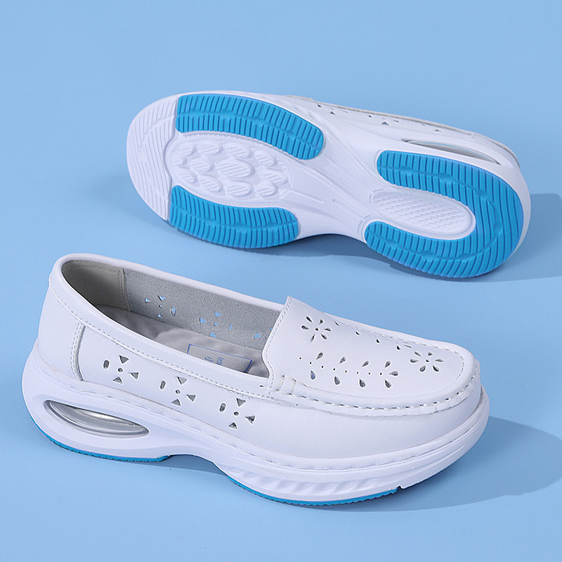 气垫夏季护士鞋女四季款软底透气防臭防滑不累脚厚底踩屎感医护鞋