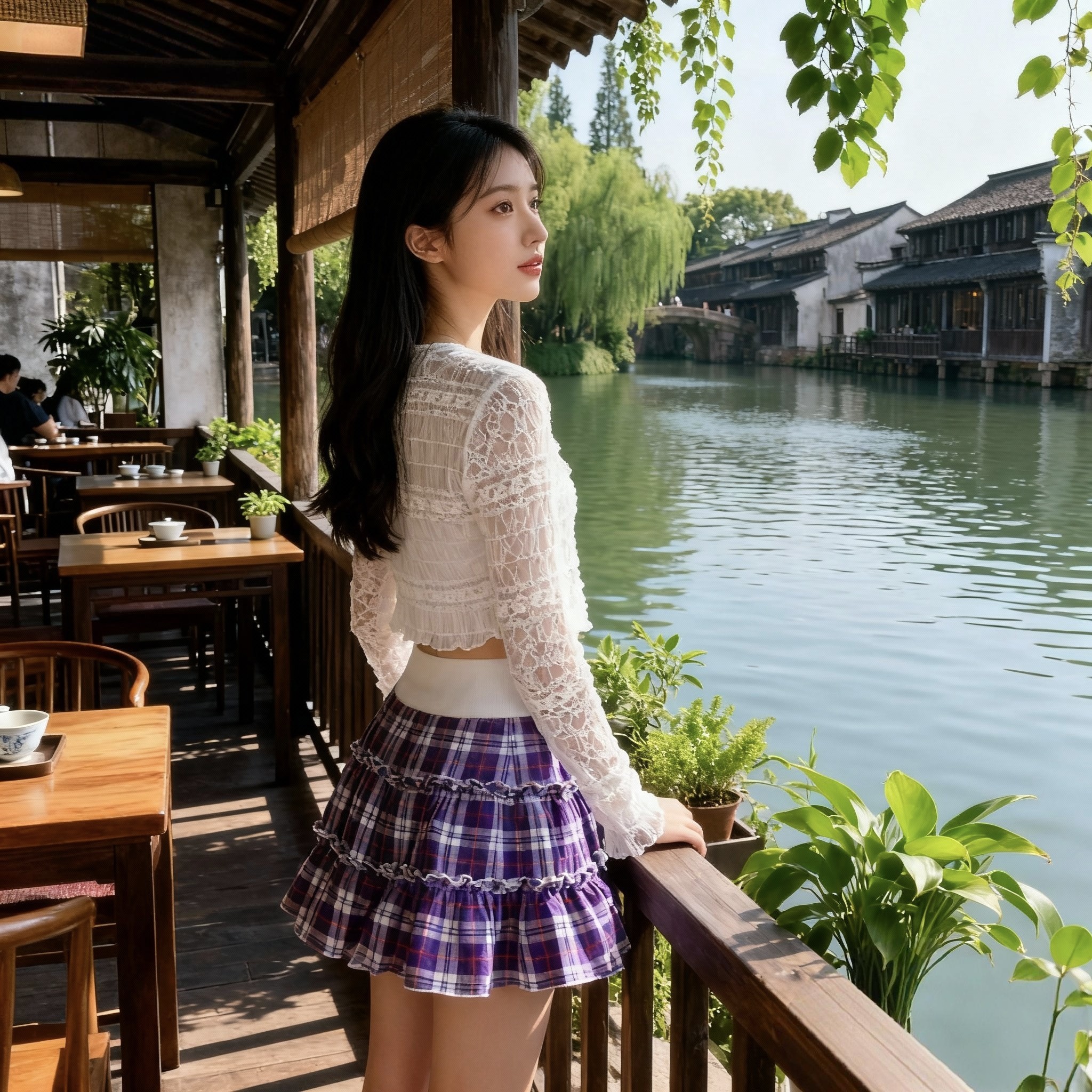 甜美芭蕾风蓬蓬裙秋季女款2025新款短裙富家千金格子公主蛋糕裙