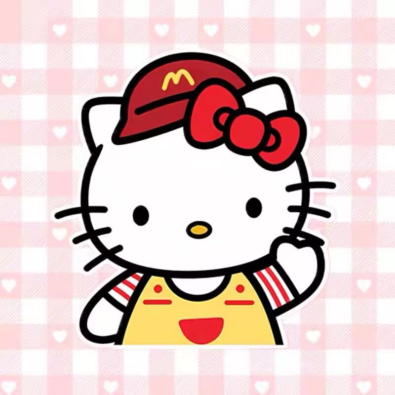 汽车贴纸M记凯蒂猫创意个性车贴汽车装饰贴/反光贴