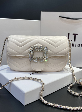 链条包2026新款夏季超火小包包女斜挎包白色高级感品牌女包小众