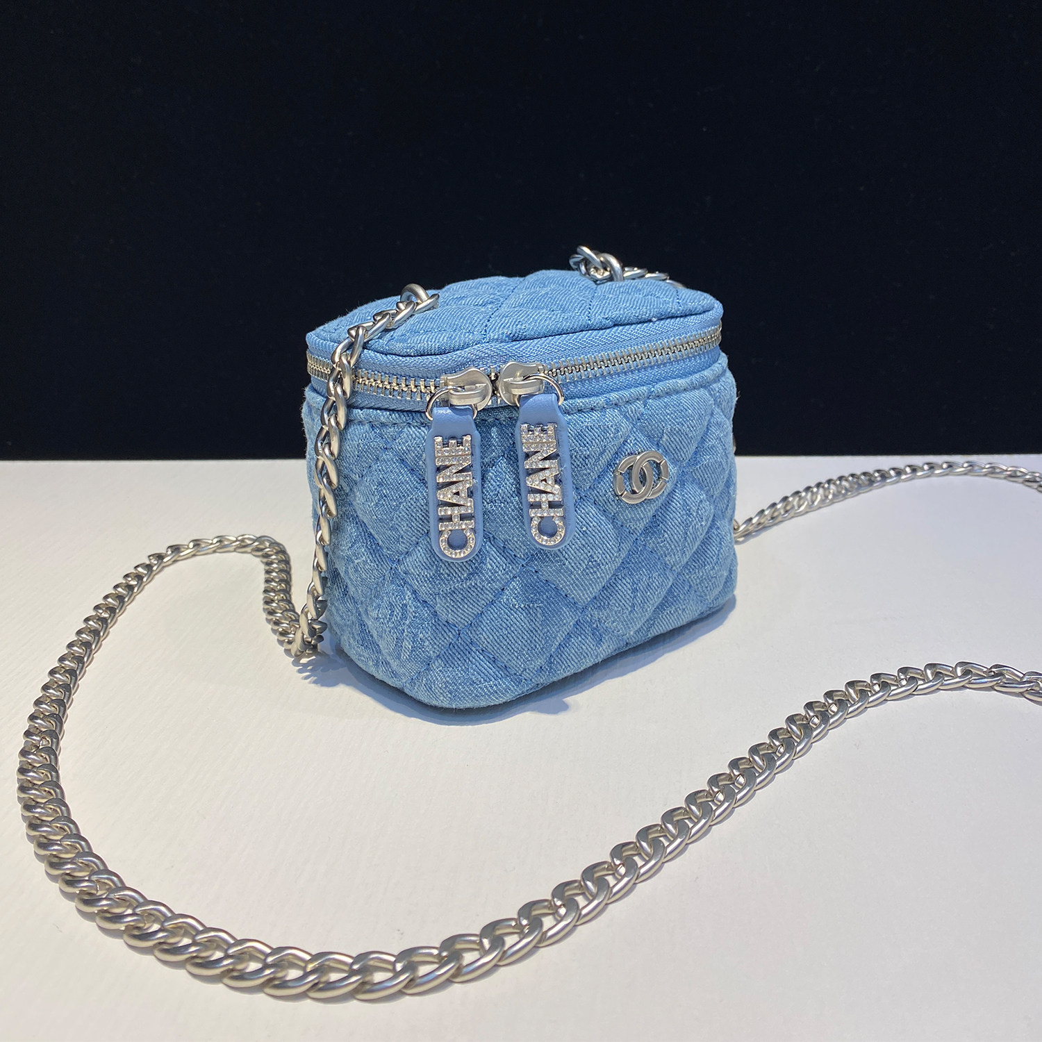 首然2025新款小香风牛仔盒子包女迷你单肩斜挎包口红包,箱包皮具/热销女包/男包,通用款女包,淘宝优惠券,粉丝福利购,淘宝优惠卷