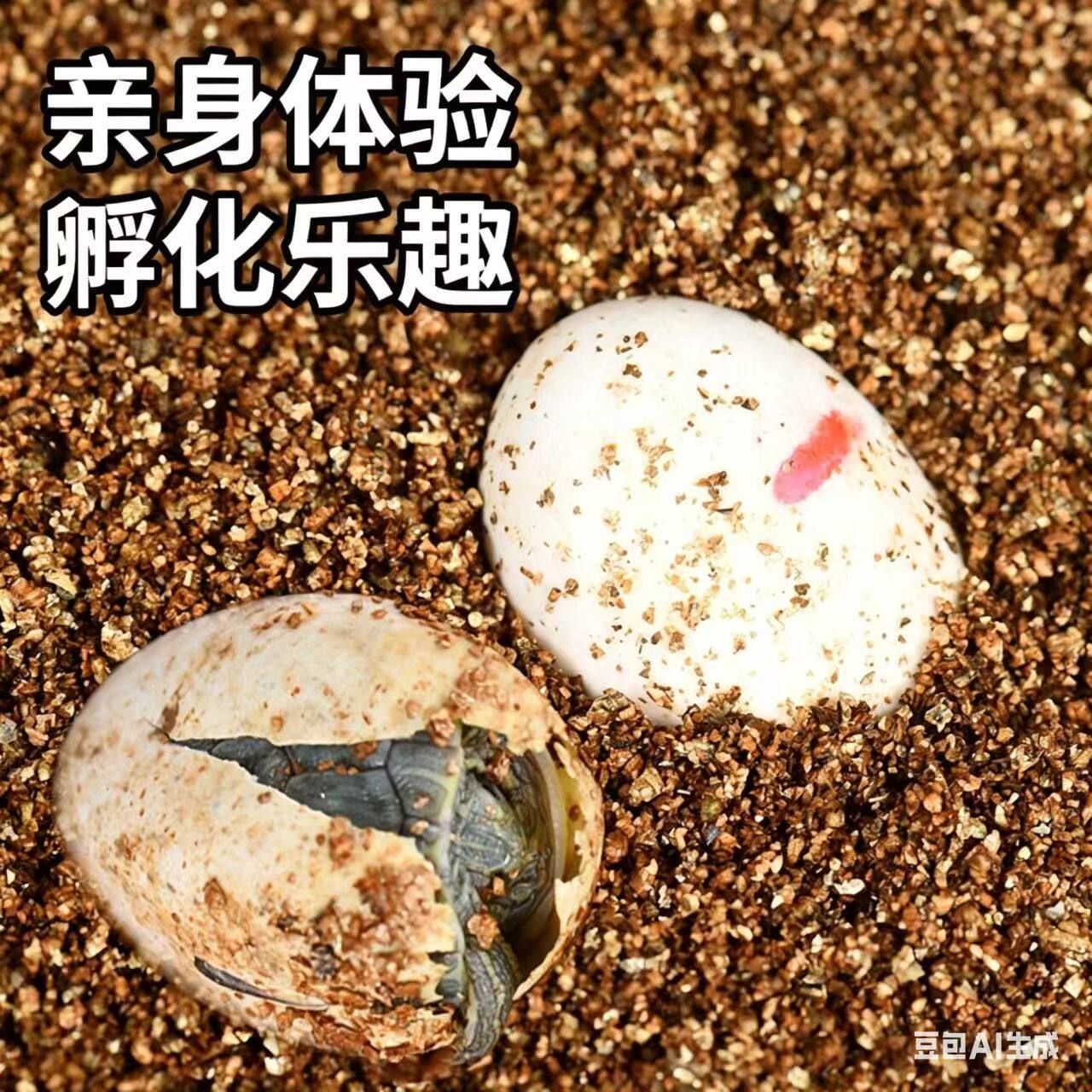 乌龟蛋可孵化宠物草龟巴西龟活物小乌龟受精蛋可孵化儿童DIY套装