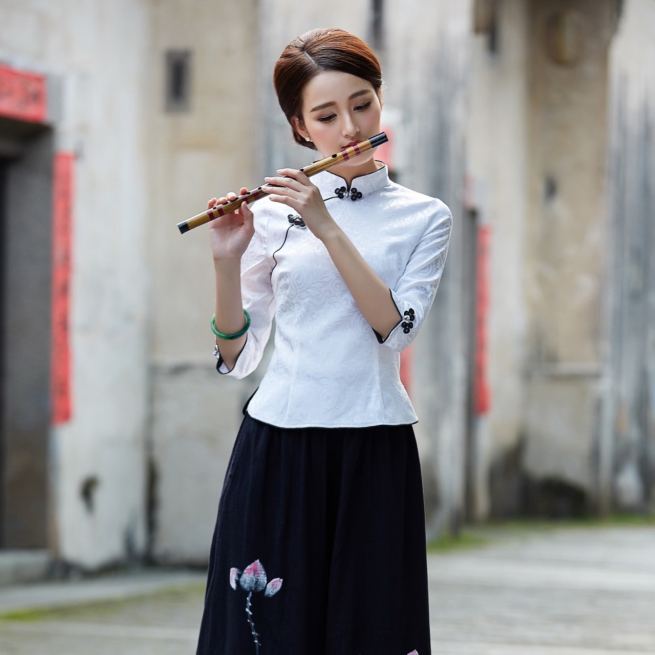 唐装中国风女装茶服旗袍文艺复古民国风汉服春夏装中式民国上衣女