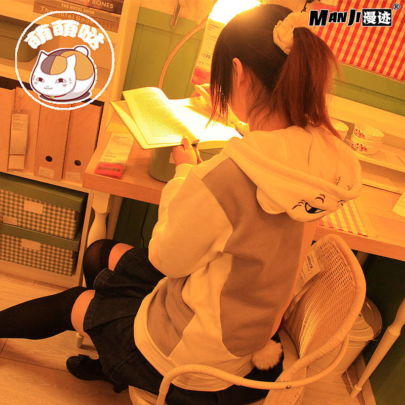 夏目友人帐卫衣 猫咪老师娘口三三COS长袖连帽衫春秋外套动漫卫衣