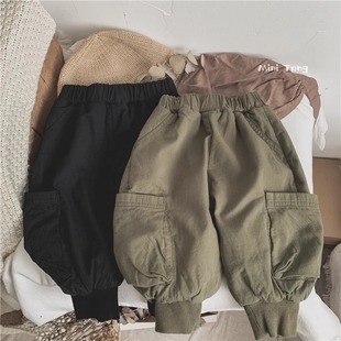 小童宝宝加绒保暖外穿长裤 裤 潮 子2025秋冬男童女童加厚工装 儿童裤