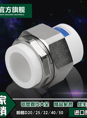 加厚铜/铁4分6分20PPR双头活接水管管件配件内丝外牙合接活接接头