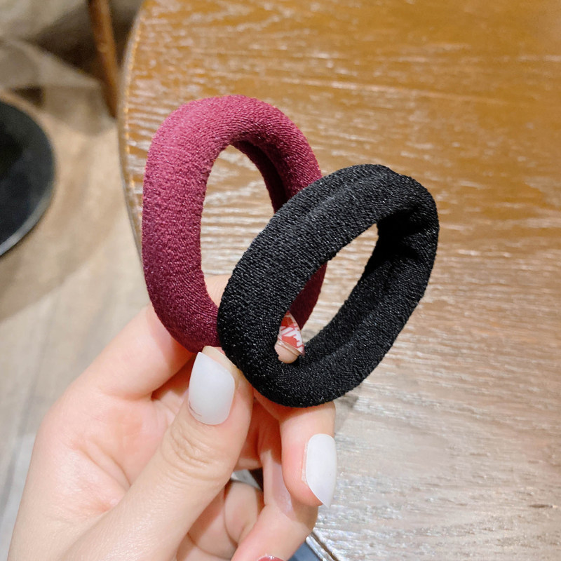 韩国进口发饰头饰甜美百搭彩色糖果色无痕发圈宽发绳头绳粗皮筋女