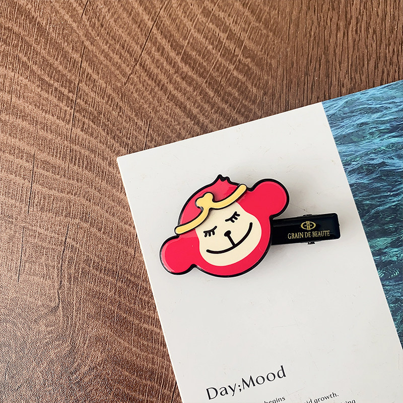 韩国进口grain de beaute/aznavour可爱悟空大圣小猴子发夹鸭嘴夹