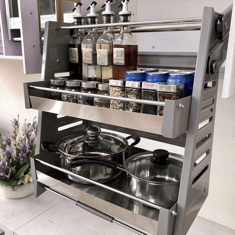 800吊柜升降拉篮上柜升降机双层