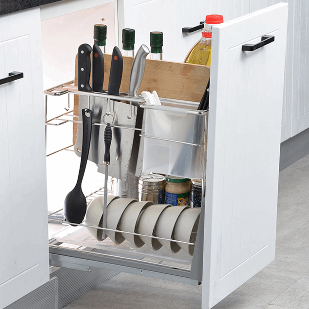 橱柜250调味瓶拉栏350刀架菜板拉篮碗蓝400挂件厨房五金配件抽屉