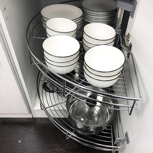 拐角拉篮转角180 360度600橱柜700转角拉篮800小怪物锅篮900 270