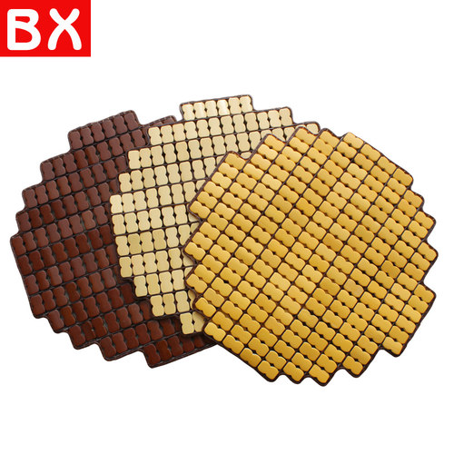 夏季小圆凳子坐垫圆形竹块隔热垫