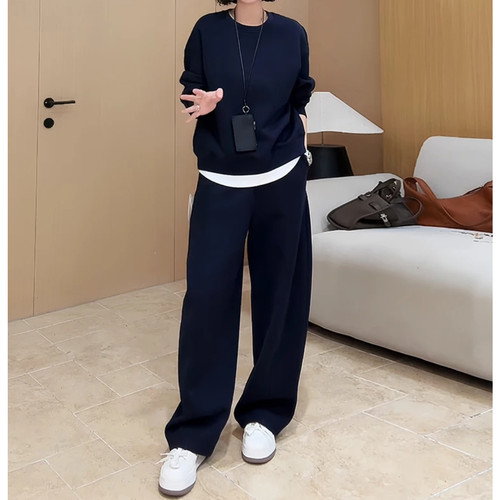 月月 2026早秋新款小众设计超软亲肤卫衣休闲裤两件套