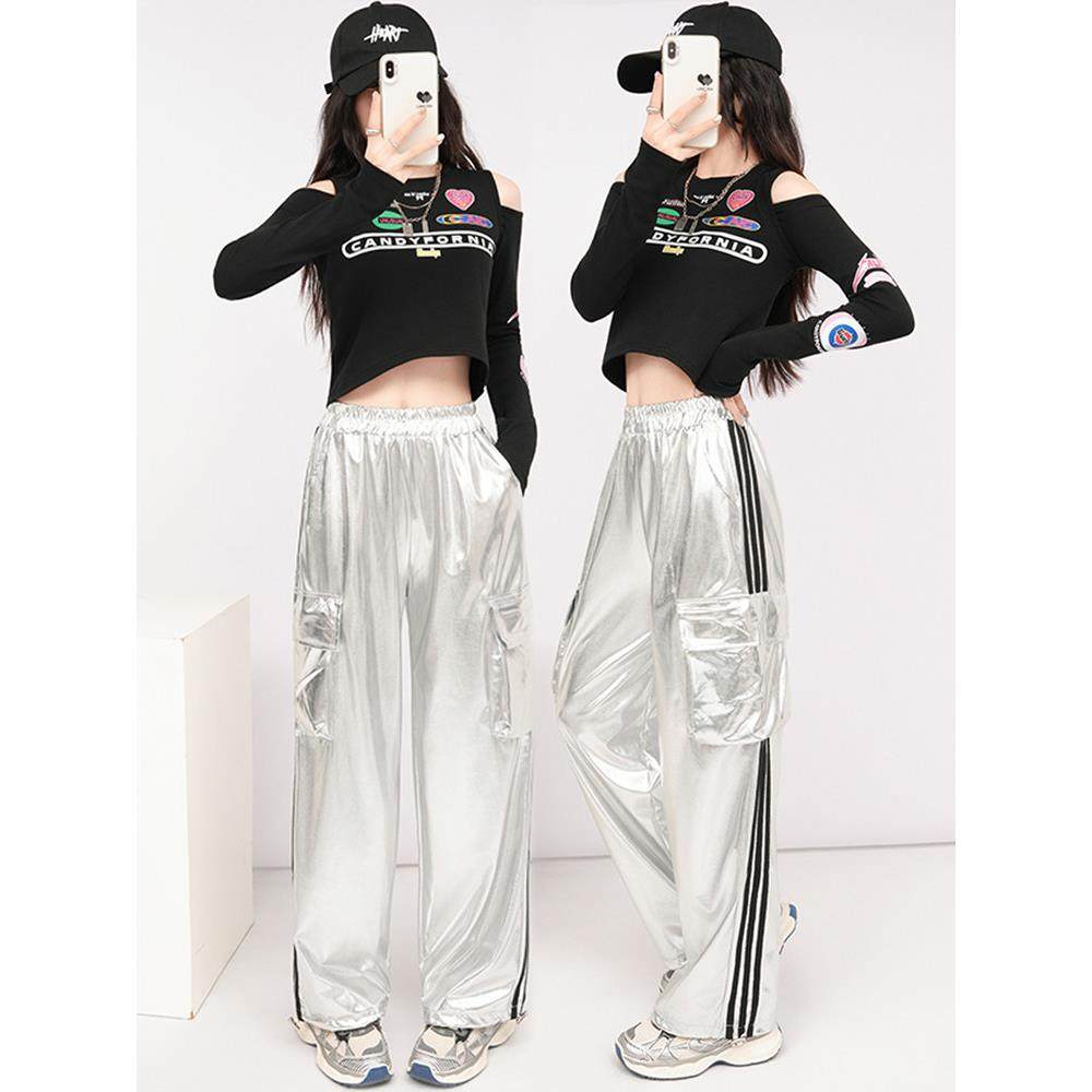 jazz跳舞爵士舞服装女走秀啦啦队演出服街舞舞蹈服打歌服运动套装