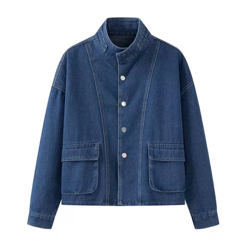 2024春季新款复古休闲大口袋牛仔短外套女宽松显瘦长袖外穿春上衣,女装/女士精品,短外套,淘宝优惠券,粉丝福利购,淘宝优惠卷