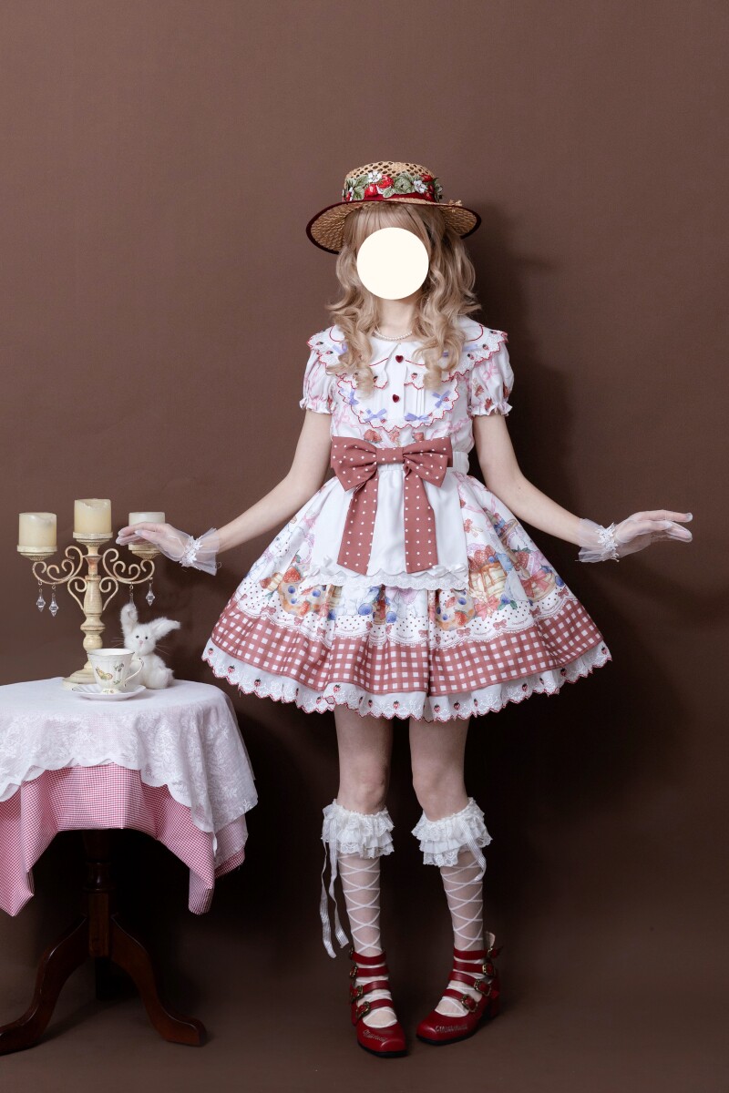 快速通道 定制向 原创甜系Lolita JSK OP 可爱印花日常连衣裙