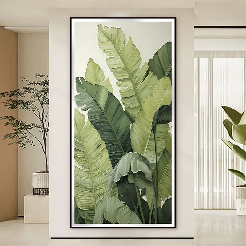 自粘壁画简约花朵入户玄关走廊墙贴画沙发背景墙北欧奶油风装饰画图片