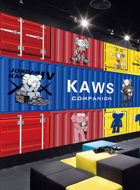 涂鸦墙纸自粘墙贴墙面贴纸动漫背景画时尚壁纸工业风宿舍墙面装饰