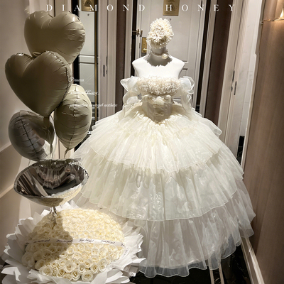 慕斯恋曲纯白初恋感秋冬连衣裙