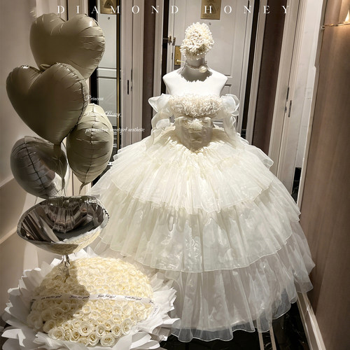 慕斯恋曲纯白初恋感秋冬连衣裙