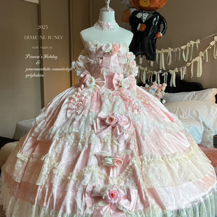 全款【恋与玫瑰】恋人爱意浪漫公主风成人礼花嫁婚纱礼服可订婚