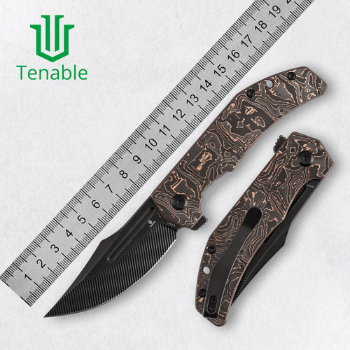 TenableOrion折叠刀EDC黑碳纤维