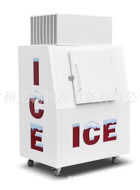 110V商用冰柜不锈钢门大容量冰块冷冻柜冰粒存储冷冻柜