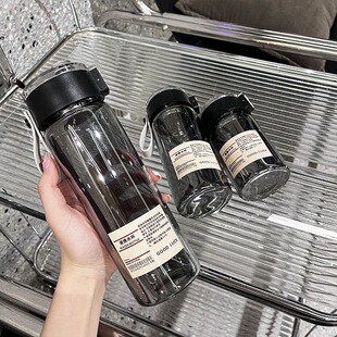 夏日水杯高颜值便携大容量运动水壶学生上学专用极简直饮随行杯