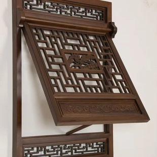 东阳木雕仿古门窗木窗花格定制小窗户订制中式窗户仿古窗复古茶室