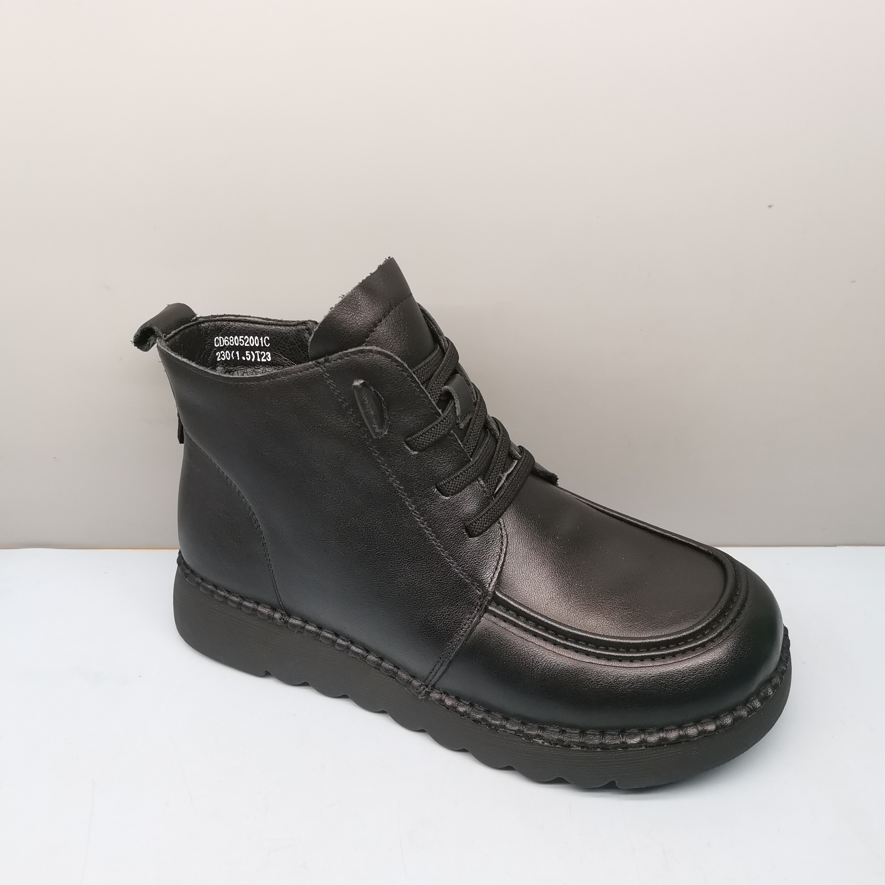 2025秋冬款妈妈鞋女棉红蜻蜓正品CD68052001C时尚厚绒真皮短筒靴