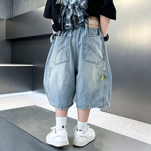 儿童装男童夏装短裤裤子2026新款中裤薄款夏季夏款中大童牛仔裤潮