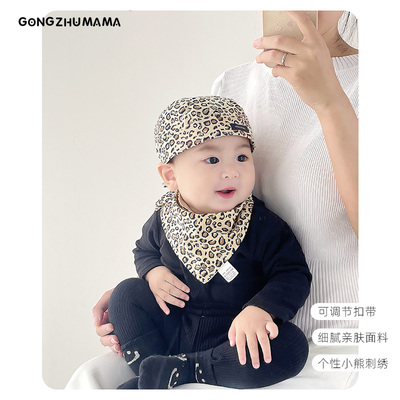 婴儿帽子春秋季幼儿男宝宝女孩潮款秋冬海盗帽新生儿头巾胎帽可爱
