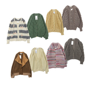 古着毛衣Vintage复古森系马海毛柔软少女休闲甜美可爱羊毛开衫 A51