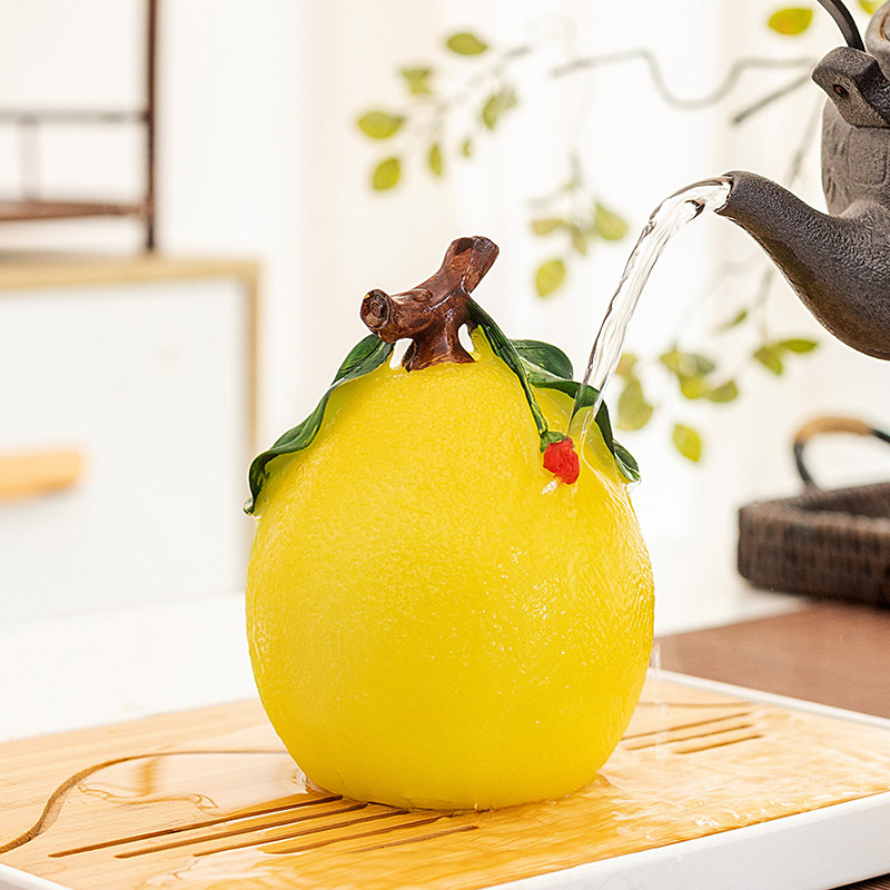 创意变色茶宠柚子摆件精品可养茶台盘家用客厅桌面茶道配件装饰品,餐饮具,茶宠摆件,淘宝优惠券,粉丝福利购,淘宝优惠卷