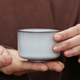 官窑茶杯品茗杯家用主人杯功夫茶具大小号单杯闻香杯个性陶瓷茶盏