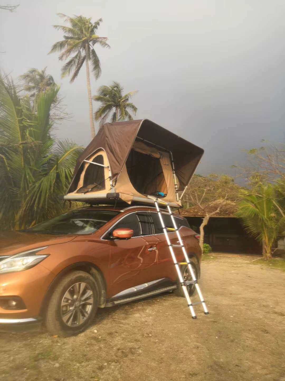 液压全自动车上户外露营情侣自驾游阻燃防晒防雨双层车顶帐篷