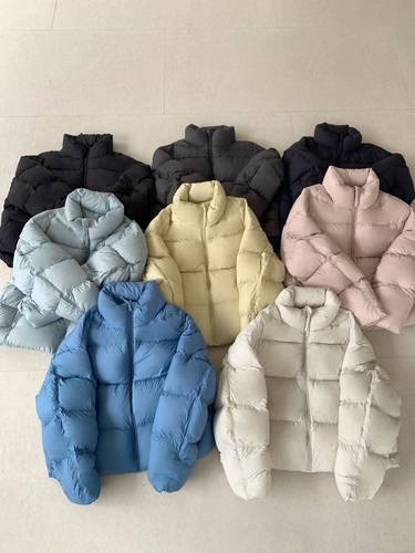 韩国CALOSCI时尚高级感立领短款90白鸭绒羽绒服小个子面包服8030