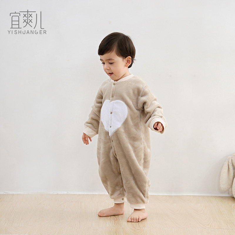 婴儿连体衣服春秋季宝宝珊瑚绒保暖连身衣新生儿法兰绒睡衣秋冬装,童装/婴儿装/亲子装,连身衣/爬服/哈衣,淘宝优惠券,粉丝福利购,淘宝优惠卷