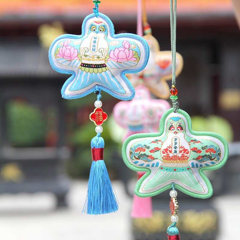 祈福香包香囊挂件纸鸢风筝刺绣香包香囊车载挂件汉服配饰荷包