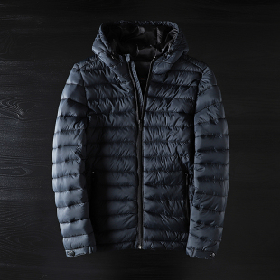 户外轻量化运动排骨棉服男冬季 棉衣连帽夹克外套 轻薄棉袄外贸男装