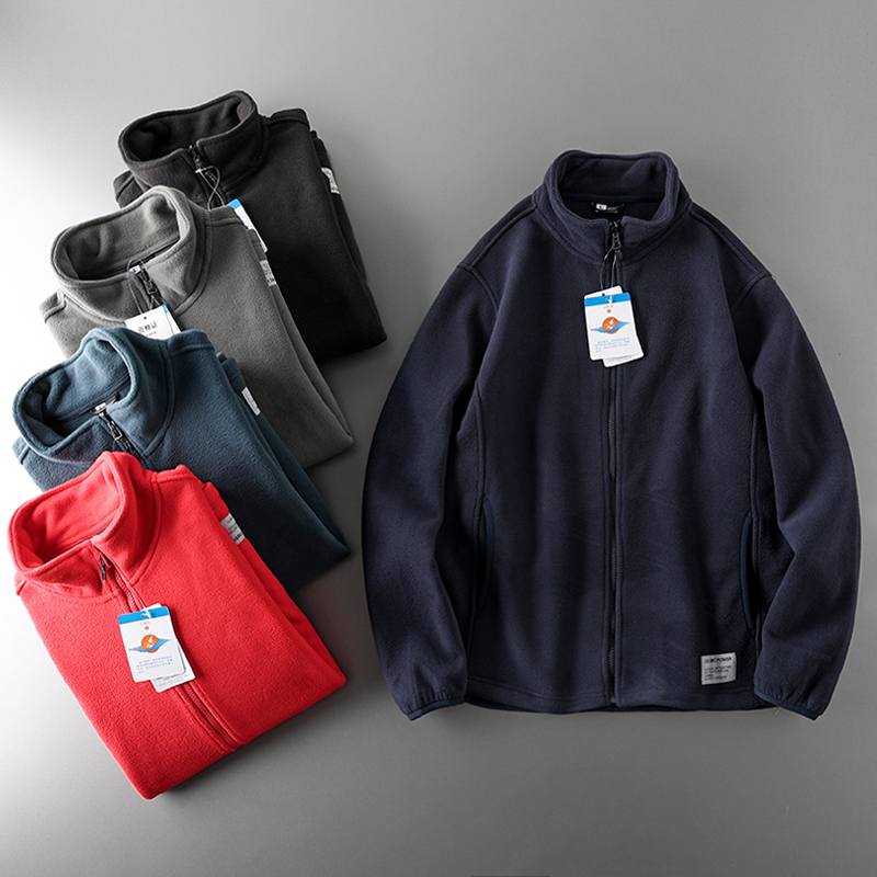 户外运动抓绒衣内胆男冬季