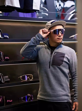 巴塔R1户外立领半拉链抓绒衣内胆保暖双面摇粒绒卫衣外贸男装外套