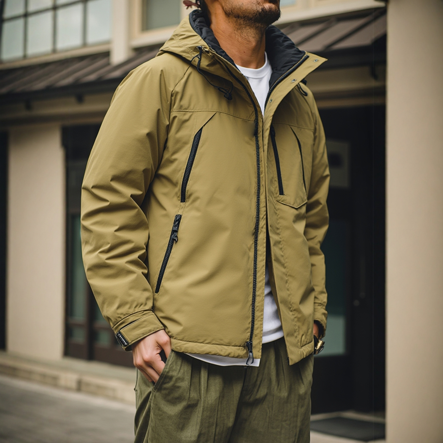 户外运动山系机能加厚派克羽绒服