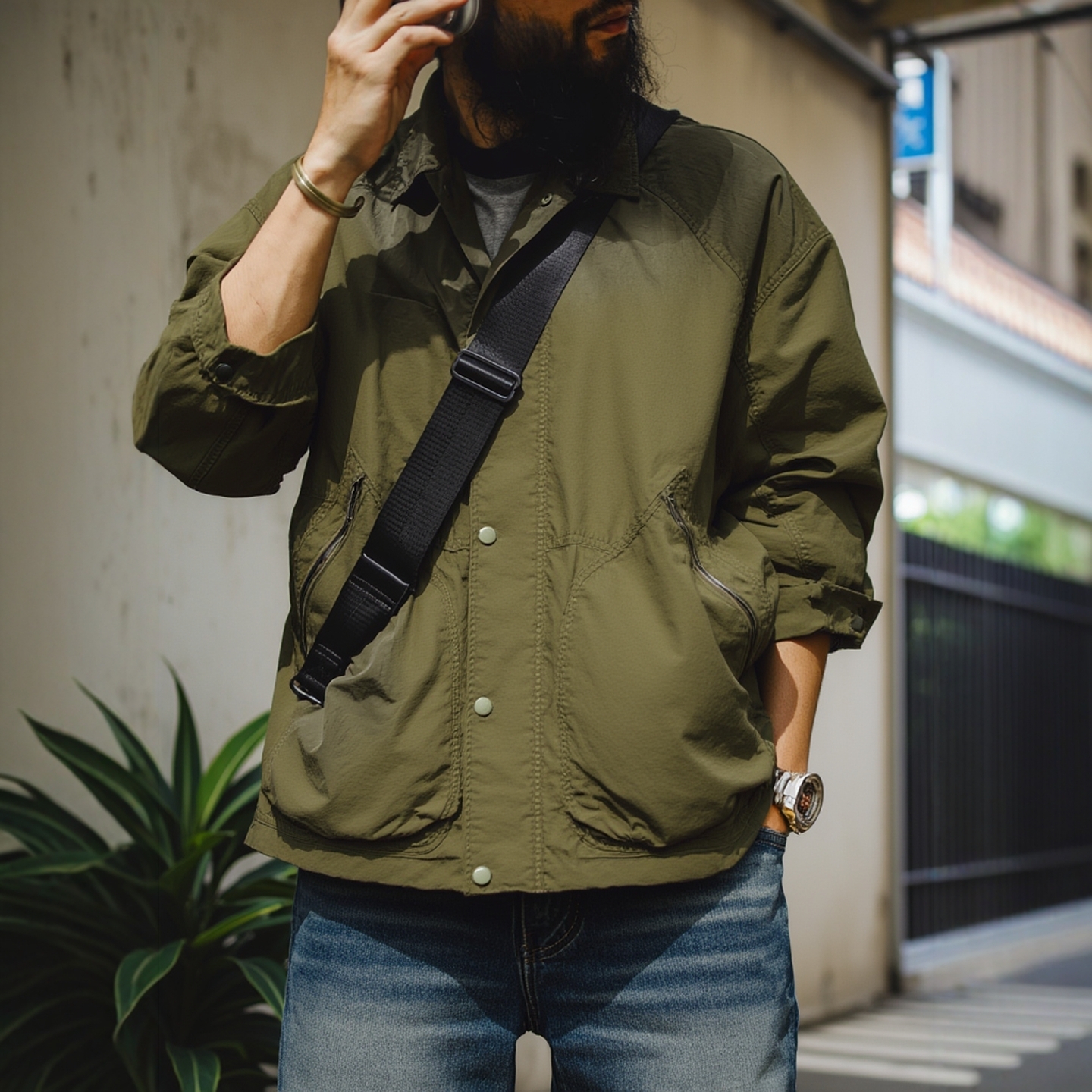 美式户外山系机能防水工装外套