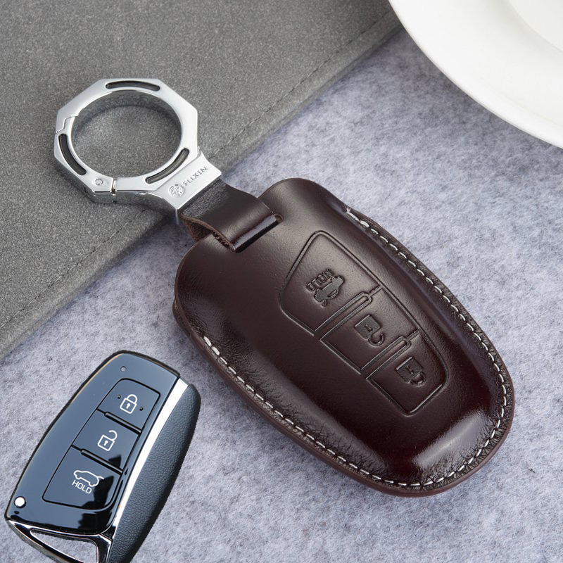 适用钥匙包套真皮头层牛皮钥匙套