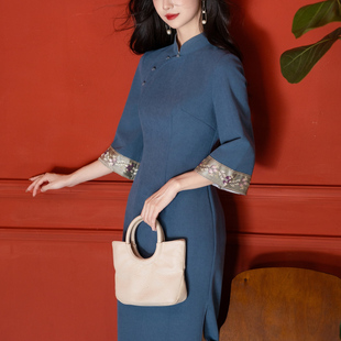 年轻款 显瘦春夏季 高级感连衣裙 国风改良旗袍女修身 高端复古新中式