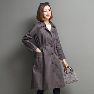 宽松显瘦lulu风时尚 2018秋季 风衣女中长款 新款 百搭春秋外套 韩版